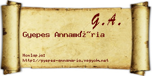 Gyepes Annamária névjegykártya